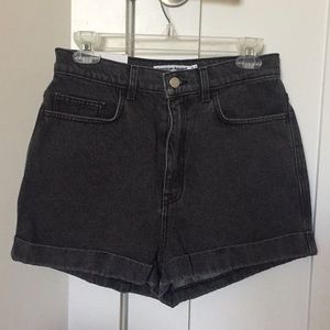 American Apparel High Waisted Jean Shorts
